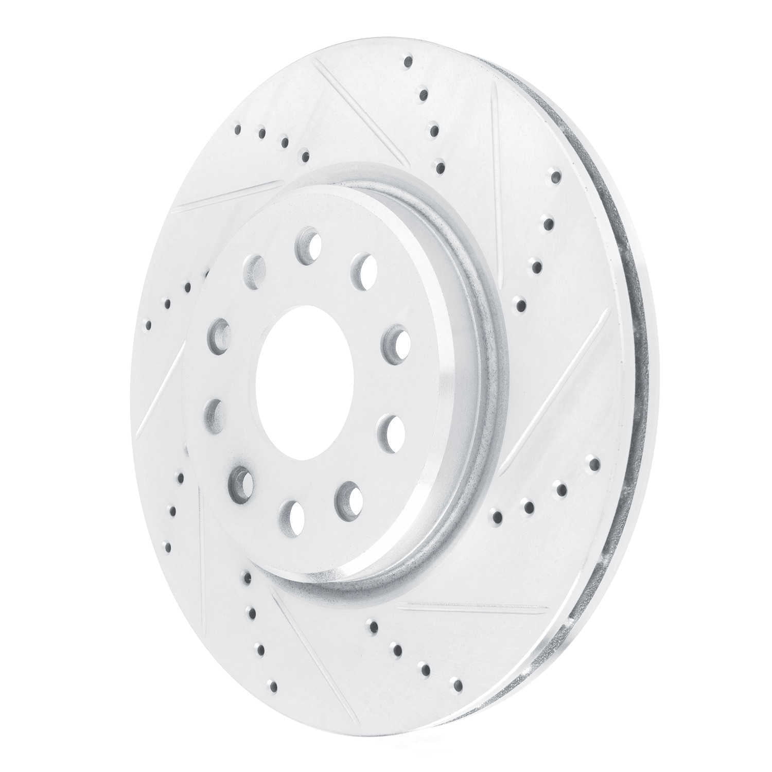 Dynamic Friction Company 631-42046R DFC Brake Rotor - Drilled And Slotted - Silver