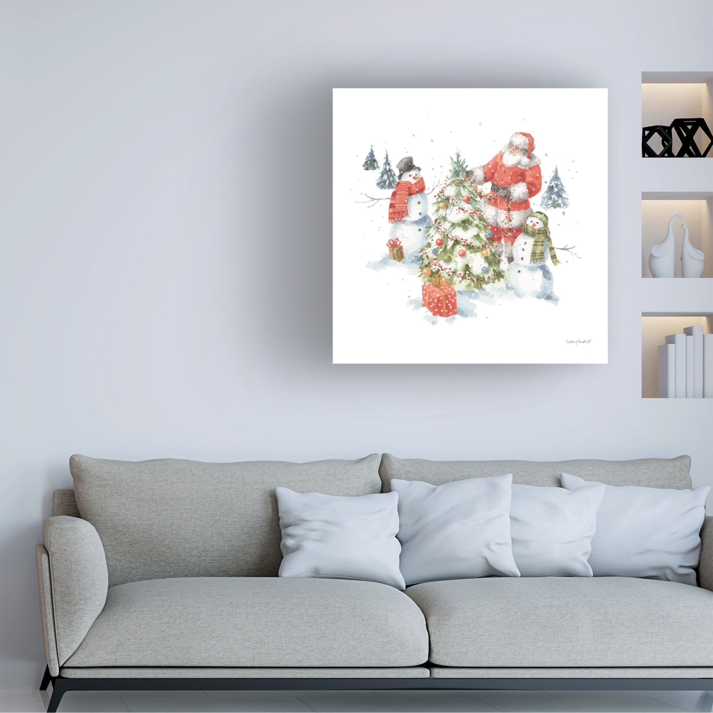 Lisa Audit 'Welcoming Santa 08' Canvas Art