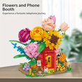 thumbnail image 3 of 1208 Pieces Of Small Particles Building Blocks Eternal Flower Telephone Booth Street Scene Puzzle Three-dimensional Puzzle Toy Building Blocks Ornaments, 3 of 4