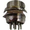 thumbnail image 4 of Lot of 10 Workman C-8P Replacement 8-Pin CB Radio Microphone Panel Jack Mount, 4 of 8