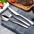 thumbnail image 2 of Elegante juego de cuchillos, tenedores y cucharas de acero inoxidable para carne, cuchara para café, postres y hielo para hotel, espesada, 2 of 5