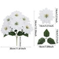 thumbnail image 3 of 6pcs 13in Artificial Christmas Flowers Bouquet,Realistic Lifelike Holiday Floral Arrangement for Xmas Tree Decor,Silk Winter Flowers for Home Indoor Porch Patio Wedding Party Events Decoration, 3 of 5
