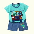 thumbnail image 4 of Zpanxa Baby Girl Clothes Outfits, Toddler Kids Baby Boys Girls Fashion Cute Short Sleeve Puppy Print Casual Suit Green B 3-4 Years, 4 of 4