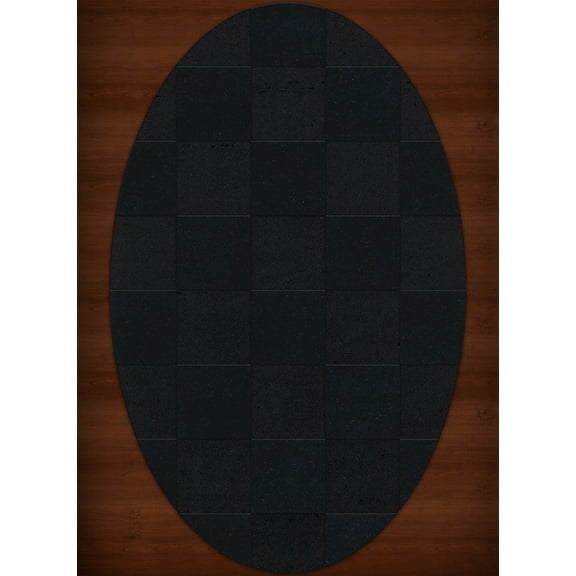 Dalyn Dover Area Rug DV15 Dv15 Black Checkered Boxes 12' x 15' Oval