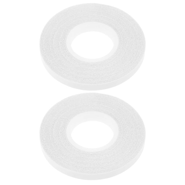2 cintas adhesivas de doble cara para coser, solubles en agua, para acolchado, bordado y manualidades, color blanco, fáciles de usar y quitar, ideales para manualidades con tela y papel.