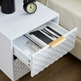thumbnail image 5 of YYAo Nightstand, Bedside Table,White Nightstand Set of 2, End Side Table Double, Bedside Table with 2 Drawers, Dual Night Stand Metal Legs for Bedroom Living Room, 5 of 5
