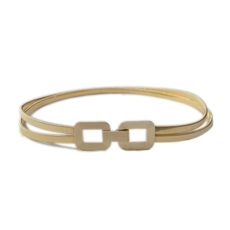Skinny Metal Cinch Belt for Dress Fashion Retro Stretch Thin  display picture 2