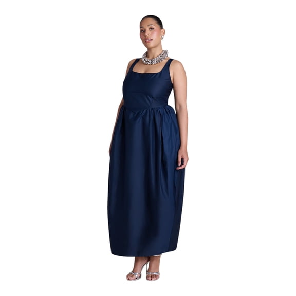 ELOQUII Women's Plus Size Pleated Tank Gown