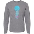 thumbnail image 3 of Inktastic Cute Jellyfish, Little Jellyfish, Blue Jellyfish Long Sleeve T-Shirt, 3 of 5