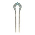 thumbnail image 1 of Double Prong Hair Pin U Shaped Crystal Chignon HairPin Stick Hairstyle Accessory for Women Girls(Blue), 1 of 4