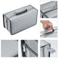 thumbnail image 5 of CD Case, 128 Capacity Mercerized Cloth CD DVD Holder Protective Zipper Portable Disc Storage Wallet Organizer for Car TravelSilver gray, 5 of 5