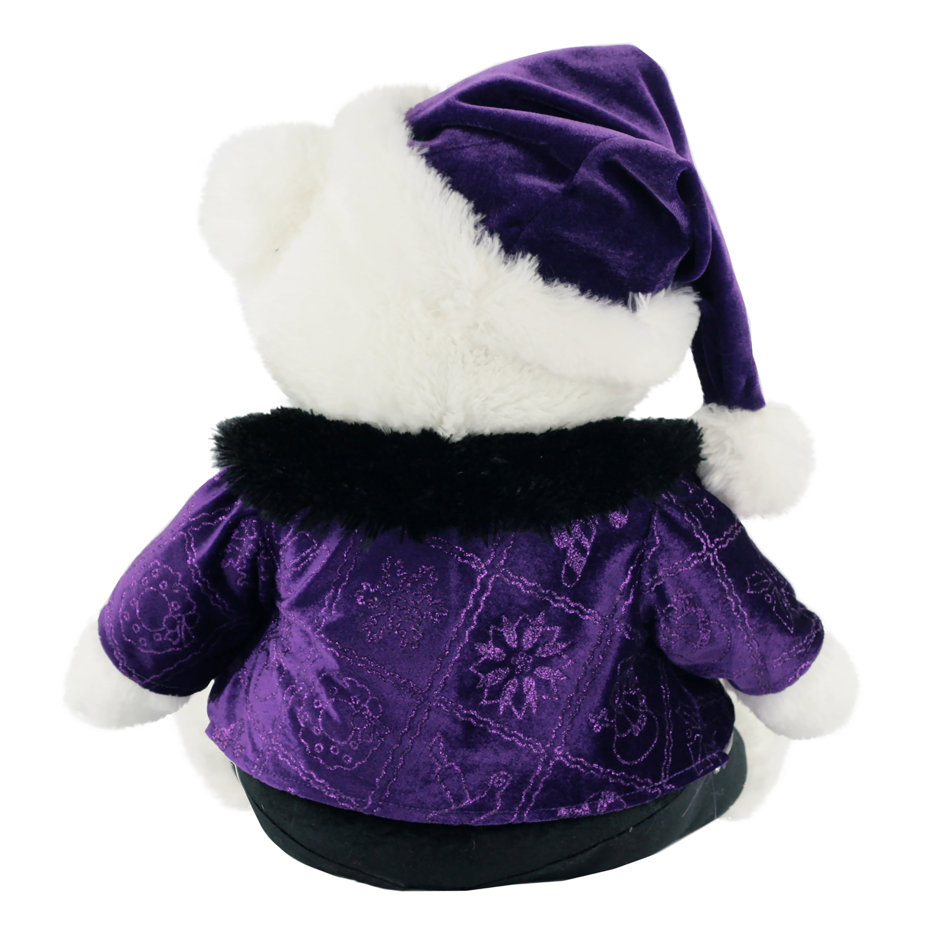 2 WalMART CHRISTMAS Snowflake TEDDY BEARs 2020 White Girl&Boy 20" Purple outfit
