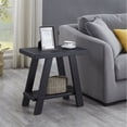 thumbnail image 3 of Home Square Contemporary Wood End Table in Black Finish - Set of 2, 3 of 5