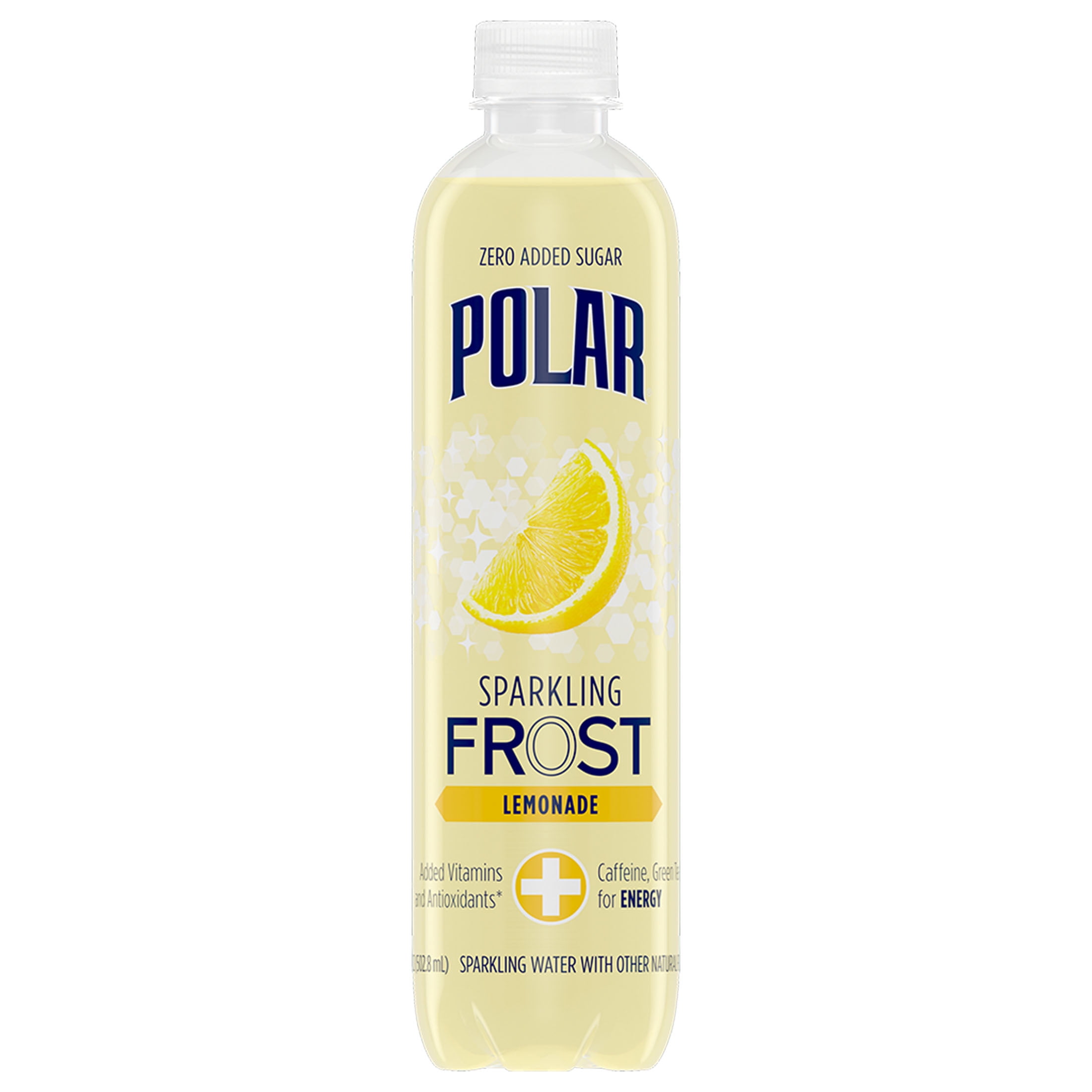 (2 pack) Polar Beverages Sparkling Fizzy Frost Water, Lemonade, Liquids,17 oz