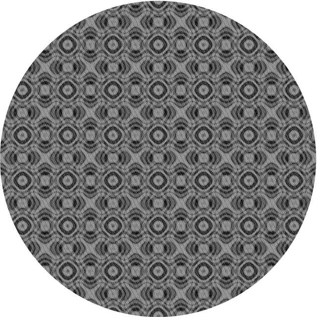 Ahgly Company Machine Washable Indoor Square Transitional Gunmetal Gray Area Rugs, 3' Square
