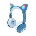thumbnail image 2 of Audífonos con Micrófono - Bluetooth con Diadema de Gato y Luz Led - Azul Virtual Zone  VZ-EARBT45B, 2 of 4