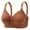 Brown, variant on DuoJiaJ Women's Breathable No Steel Ring Adjustable Bra With Thin Breasts Mother Plus And Enlarged Bra Underwear Push Up Bras Beige