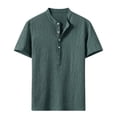 thumbnail image 1 of Camisas De CompresióN Para Hombre Moda de primavera y verano para hombre, camisa informal de manga corta con cuello levantado, camisetas transpirables para hombre (AG, M), 1 of 2