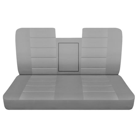 Fits 1987-1991 Ford F150 Cotton Seat Covers (Bench w/open Armrest Molded HR):Solid Silver
