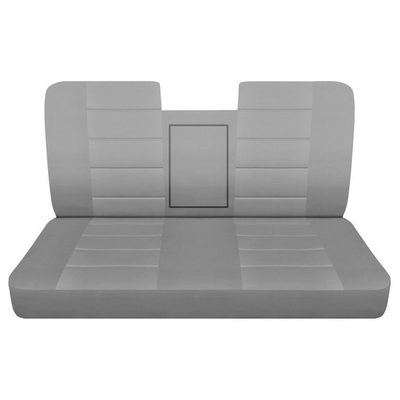 Fits 1987-1991 Ford F150 Cotton Seat Covers (Bench w/open Armrest Molded HR):Solid Silver