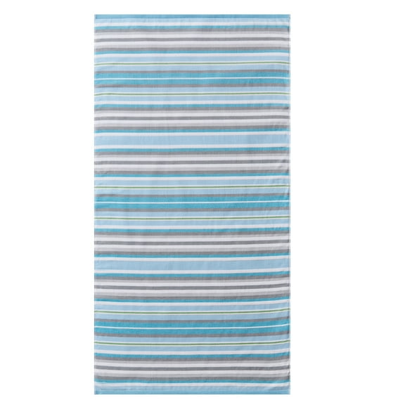 Better Homes & Gardens Coastal Tropez Striped Blue & Gray Cotton-Blend Beach Towel
