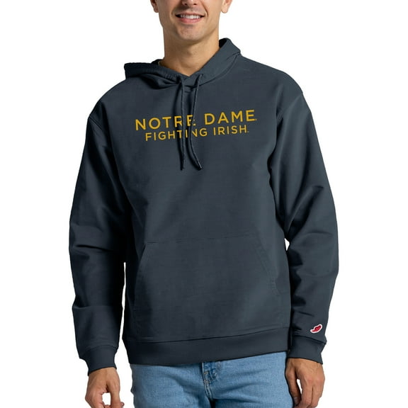 Men's League Collegiate Wear Navy Notre Dame Fighting Irish Stretch Corduroy Pullover Hoodie