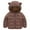 Coffee, variant on Girls Girls Winter Coat Baby Puffer Jacket Hooded Light Winter Coats Bear Ears Zipper Up Down Coats Outwear for Toddler Boys Girls Size 18 24 Months (Coffee,18-24 Months)