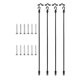 thumbnail image 4 of Paquete de 4 correas para caña de pescar con tornillos, soporte de cubierta de 18 pulgadas, bandas elásticas para kayak y barco, 4 of 9