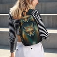 thumbnail image 7 of Balery Vintage Pattern Fox Vintage Canvas Backpack for Men and Women - Large Capacity, Durable Travel Laptop Bag for School, Work, Hiking, and Outdoor Activities-Small, 7 of 7