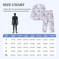 thumbnail image 4 of Disketp Lavender Flowers Mens Pajama Set, Soft Warm Long Sleeve Sleepwear, Cozy Button-Down Pjs for Men-Small, 4 of 7