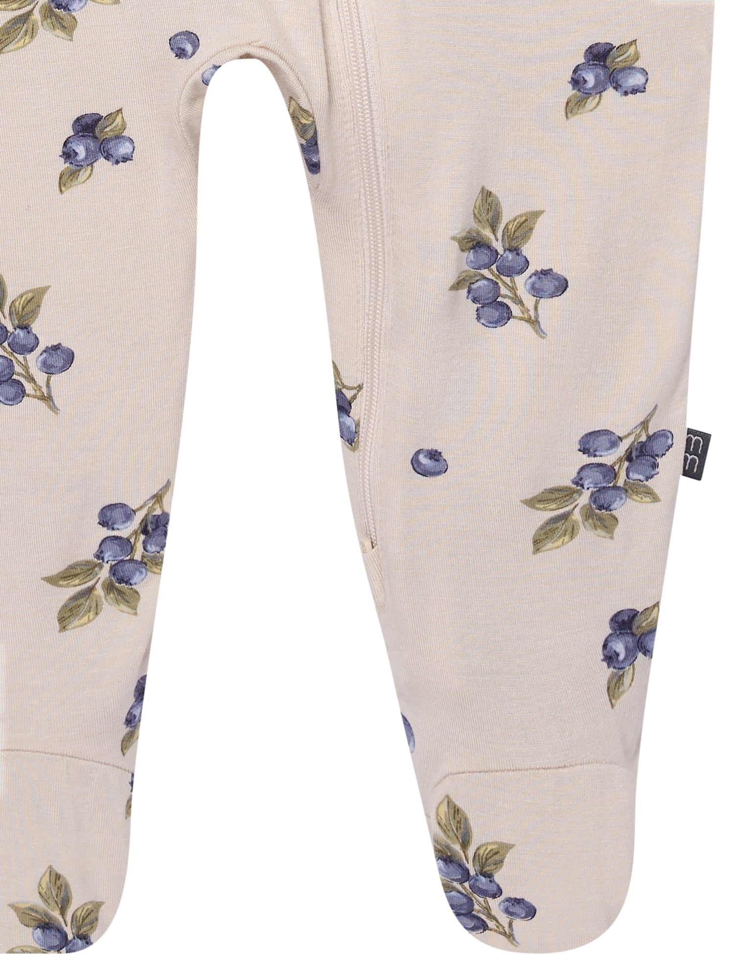Modern Moments Two-Way Zip Crew Neck Footed Pajamas, Newborn Viscose Spandex - 6/9 Months
