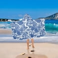 thumbnail image 2 of Yayeee Kids Hooded Towel with Hand Pockets Beach Soft Absorbent Bath Wrap 50 x 23.5 inch, Blue Garden Pattern, 2 of 5