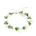 thumbnail image 3 of Diadema de flores boho, corona para mujeres y niñas, de novia, corona Floral ajustable Blanco Zulema corona de flores, 3 of 8