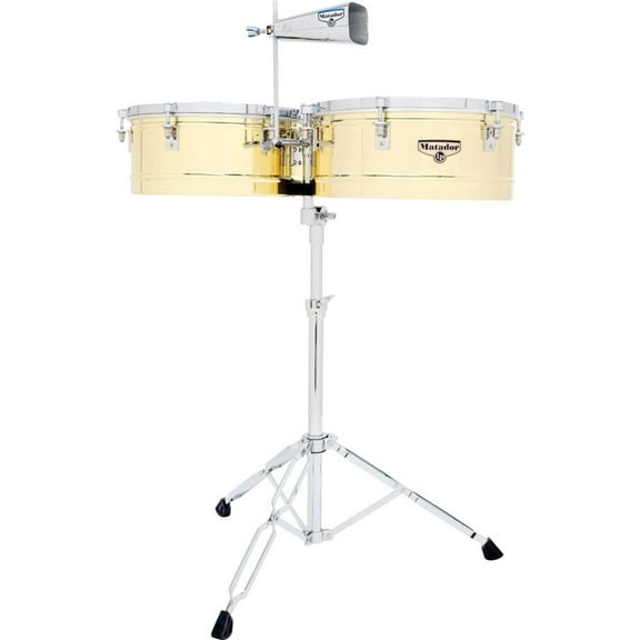 LP Matador 14" & 15" Timbales, Brass Tone