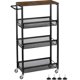 thumbnail image 1 of Carrito de cocina estrecho de 4 niveles con ruedas y cestas de malla, 1 of 6