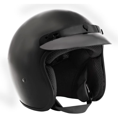 Fuel Helmets, SH-OF0016, Open-Face Helmet, Matte Black - Walmart.com