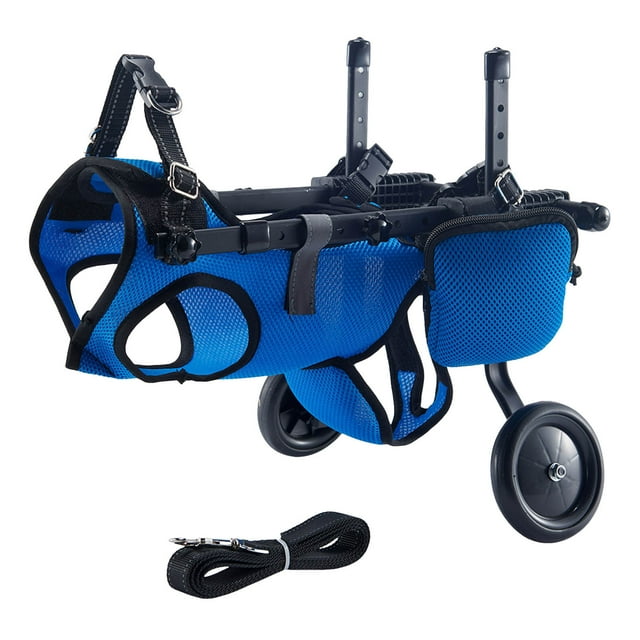 Fauteuil Roulant pour Chien pour le Dos et les Jambes avec Corde de Traction pour Animal, Chariot pour Chien Réglable, Chariots pour Chien avec Roues Robustes, Aides à la Mobilité pour Animaux, Membres Arrière, Chiens Paralysés, Blessés et Handicapés