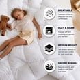thumbnail image 4 of Superior Solid Comforter Down Alternative Bedding, Full/ Queen, White, 4 of 9