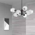 thumbnail image 3 of Dainolite ABI-268P-MB-CLR Abii Halogen Pendant, Clear Glass & Matte Black - 8 Light, 3 of 4