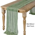 thumbnail image 2 of Ceremony Birthday Party Semi-Sheer Gauze Wedding Party Xmas Decor Table Runner Table Cloth Cheese Cloth Table Setting 7, 2 of 8