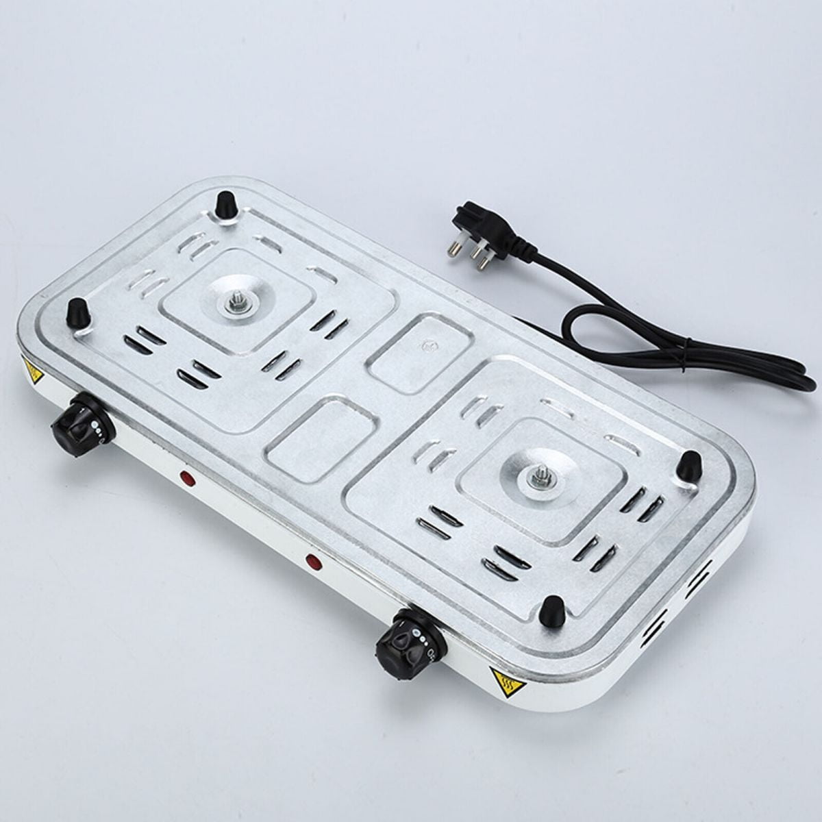 WSYW 2000W Portable Electric 2 Burner Hot Plate  Kitchen Cooktop Cooking Stove for Camping Picnics