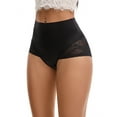 thumbnail image 4 of Unique Bargains High Waisted Lace Trimmed Underwear M Black, 4 of 6