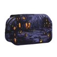 thumbnail image 1 of Disketp Mystery House Halloween Night Estuche de Lápices de Doble Capa con Tapa Abatible y Cremallera, Organizador Escolar para Adolescentes y Adultos, 1 of 7