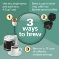 thumbnail image 4 of Hamilton Beach FlexBrew Coffee Maker, K Cup Pod Compatible Single Serve Coffee Maker & 12-Cup Coffee Pot, White, 4 of 10
