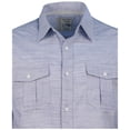thumbnail image 2 of Vintage Brand Men's Micro Stripe L/S Button Down Shirt (Blue, Small), 2 of 5