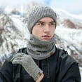 thumbnail image 4 of SUXIAN Winter Scarf Set for Men and Women Hat Scarf Gloves Warm for Outdoor Sport Khaki_2# One Size, 4 of 4