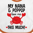 thumbnail image 4 of Inktastic Nana and Poppop Love Me Crab Boys or Girls Baby Bib, 4 of 4