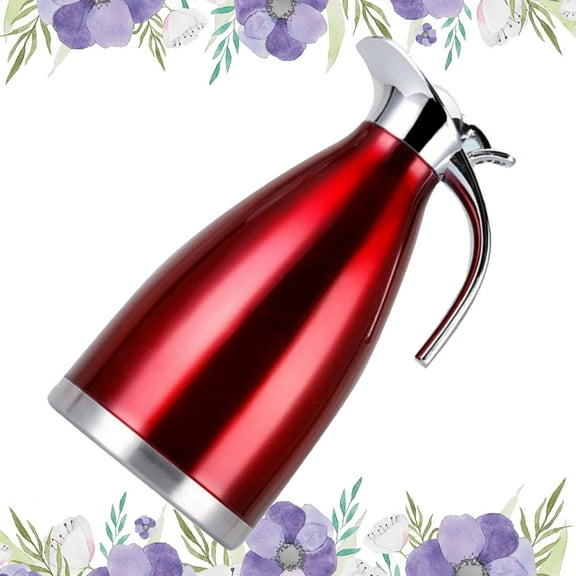 RUNROTOO Stainless Steel Pitcher Red 1Set 2L