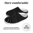 thumbnail image 6 of Fotbe Abstract Black And White Waves Pattern Women's Fuzzy Curly Fur Memory Foam Loafer Slippers Indoor Outdoor Slippers Winter Home Shoes-42/43, 6 of 7