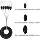 thumbnail image 3 of Tope de cuentas de flotador de goma para pesca, 6 en 1, color negro, 3 of 6